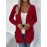 Women'S Elegant Solid Color Cardigan with Pockets - Long Sleeve, Crew Neck, Ribbed Knit Open Front Sweater for Spring & Fall, Plus Size Friendly, Sweater Front Opening | Ribbed Texture Design | Open front cardigan, Sweater Cardiga