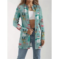 Plus Size, Plus Size Women's Oversized Cardigan Coat - Soft Machine-Washable Long Sleeve Sweater Jacket, Loose Fit Winter Warm Blazer for Casual & Office Wear, Cozy Fall Winter Clothing (No Collar, Button-Free) - Plus Size Friendly