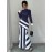 Women's Elegant High Neck Striped Bodycon Fish Tail Dress - Machine Washable Medium Stretch Midi Dress for Spring/Fall, Office & Casual Wear