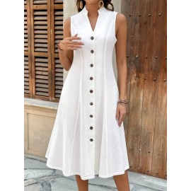 Women'S Elegant Sleeveless V-Neck Maxi dress - Formal & Casual long gown, A-Line Silhouette, Easy-to-Wear Everyday to Evening Outfits, Seasonal Fashion, Sophisticated Design, Quality Stitching, Stylish Outfit, Fashion Lovers, Versatile Outfit, Durable Stitching, Adult Clothing