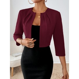 Women'S Stylish Pleated Collar Blazer