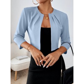Women'S Stylish Pleated Collar Blazer