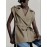 Women's Sleeveless Blazer Coat - Belted Lapel Collar H-Line Tailored Jacket, Beige/Brown/Black/Navy/Gray, Machine Washable All-Season Office Wedding Party Uniform, Structured Lapel Lapel Suit Outerwear